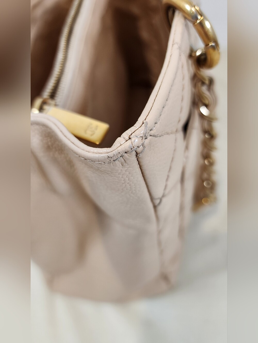 Chanel 2008-2009 Grand Shopping Tote. Minor Fade On Hardware. - Picture 16 of 16